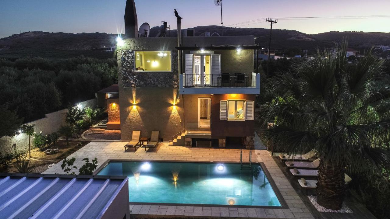 Petronila Luxury Villa With Heated Private Pool Kissamos Exterior photo